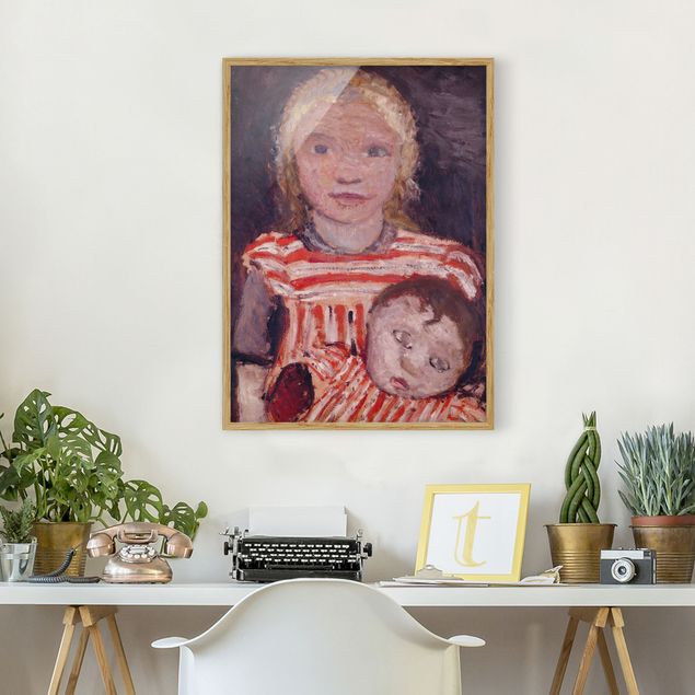 Obrazy w ramie artystyczne Paula Modersohn-Becker - Dziewczynka z lalką