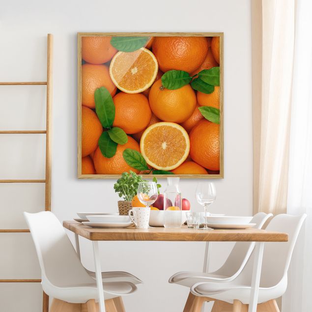 Obrazy w ramie do kuchni soczyste pomarańcze