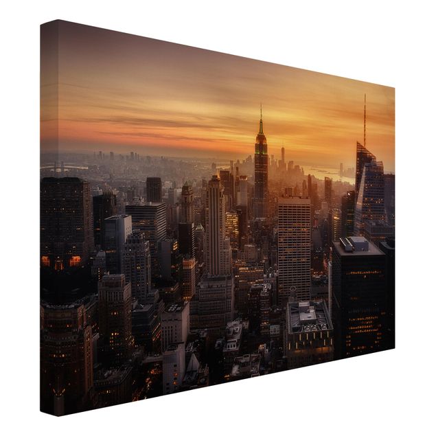 Obrazy nowoczesny Manhattan Skyline Wieczorny nastrój