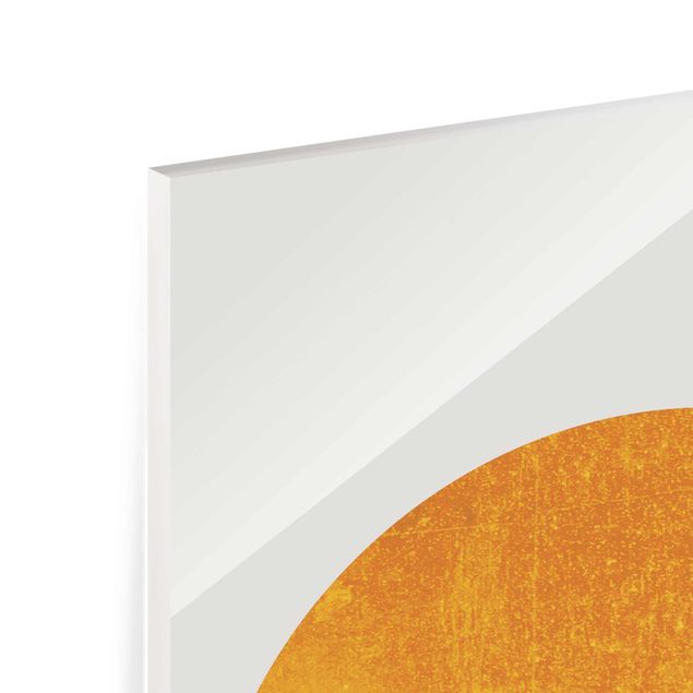 Obrazy krajobraz Palmy na tle złotego słońca