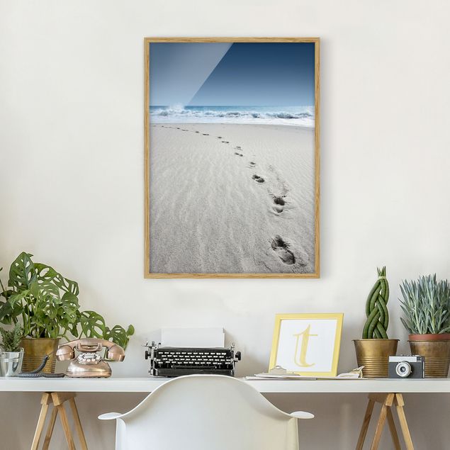 Obrazy w ramie krajobraz Ścieżki na piasku