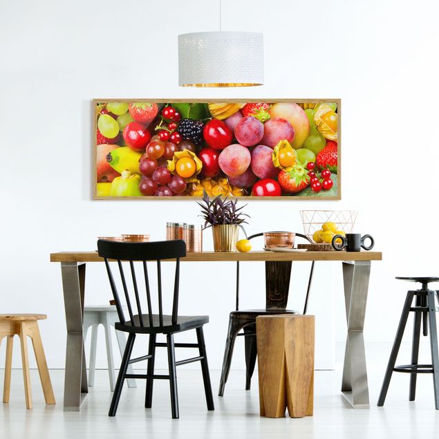 Obrazy w ramie do kuchni Kolorowe owoce egzotyczne