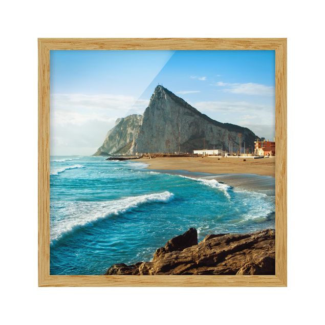 Obrazy w ramie do korytarzu Gibraltar nad morzem