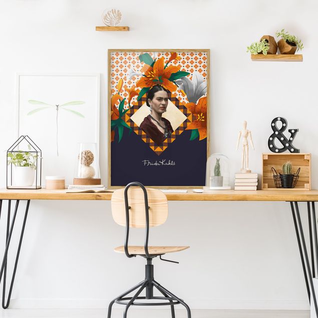 Obrazy w ramie do korytarzu Frida Kahlo - Lilie