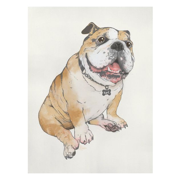 Obrazy zwierzęta ilustracja pies buldog obraz
