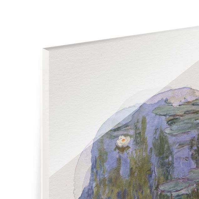 Obrazy na szkle krajobraz Akwarele - Claude Monet - Lilie wodne (Nympheas)