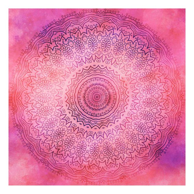 Obrazy nowoczesne Akwarela Mandala różowo-fioletowa