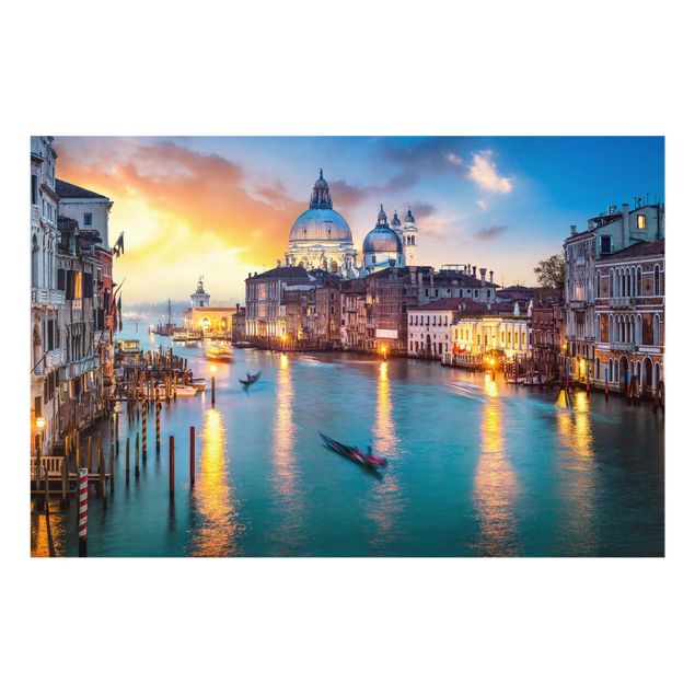 Obrazy na szkle krajobraz Zachód słońca w Wenecji