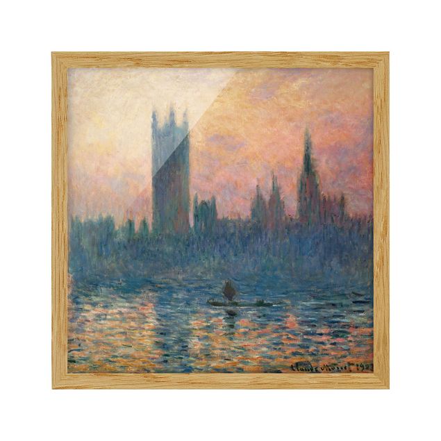 Londyn obraz Claude Monet - Zachód słońca w Londynie