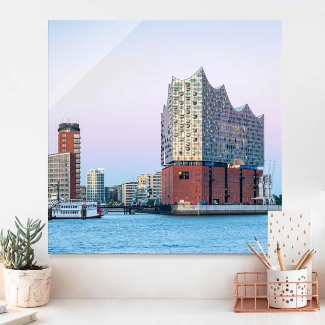 Obrazy na szkle architektura i horyzont Elbphilharmonie Hamburg