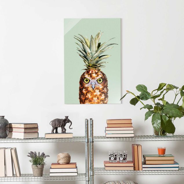Obrazy z owocami Ananas z sową