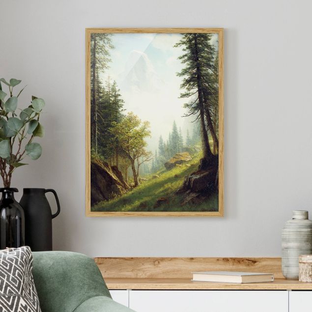 Obrazy w ramie artystyczny Albert Bierstadt - W Alpach Berneńskich