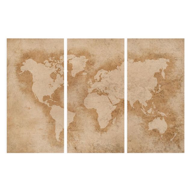 Obrazy retro Starożytna mapa świata