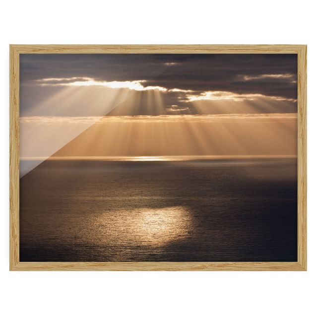 Obrazy w ramie do korytarzu Promienie słońca nad morzem