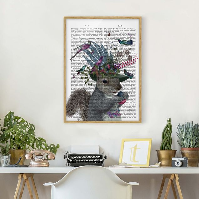 Obrazy w ramie do korytarzu Ptasznik - Wiewiórka z żołędziami