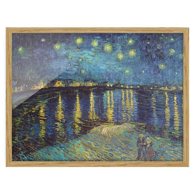 Postimpresjonizm obrazy Vincent van Gogh - Gwiaździsta noc nad Rodanem