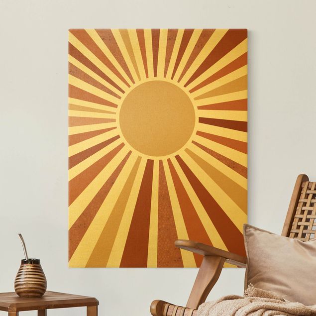 Obrazy do salonu Złote promienie słońca
