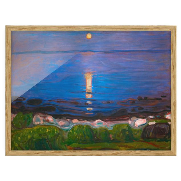 Obrazy w ramie krajobraz Edvard Munch - Letnia noc nad morzem