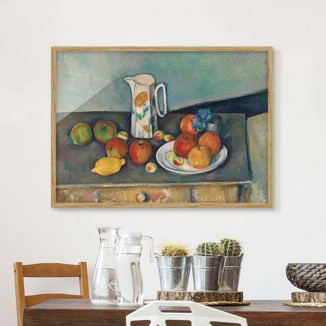 Dekoracja do kuchni Paul Cézanne - Martwa natura Dzbanek na mleko
