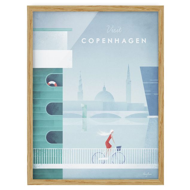 Obrazy w ramie do łazienki Plakat podróżniczy - Kopenhaga