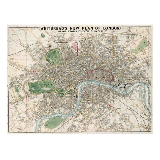 Londyn obraz Mapa miasta w stylu vintage Londyn