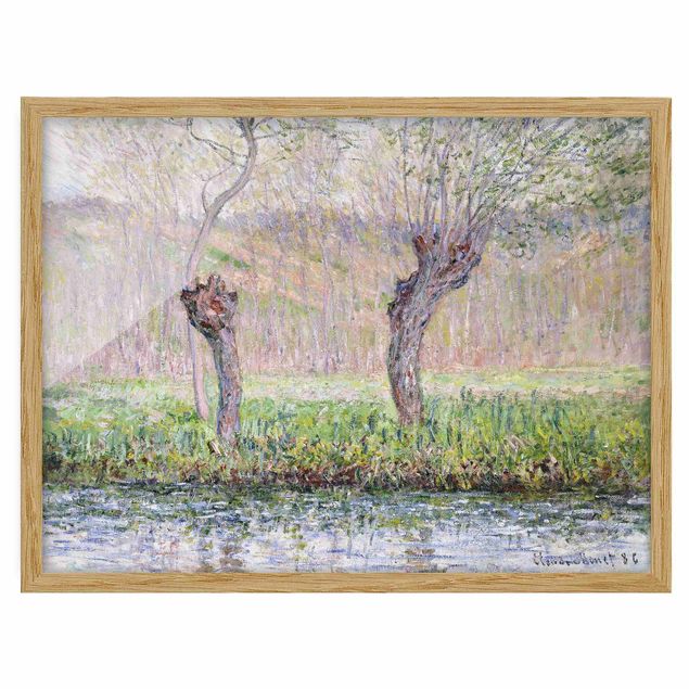 Obrazy w ramie krajobraz Claude Monet - Drzewa wierzbowe na wiosnę