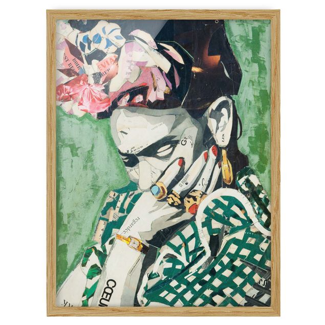Obrazy w ramie do łazienki Frida Kahlo - kolaż Nr 3