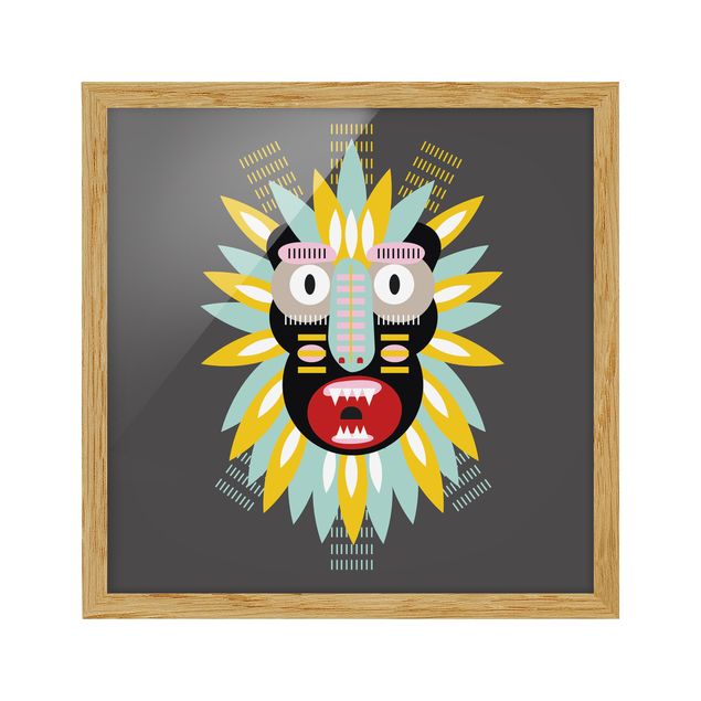 Indianie obrazy Kolaż Etno Maska - King Kong