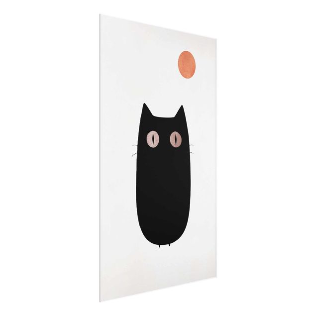 Obrazy koty Ilustracja czarnego kota