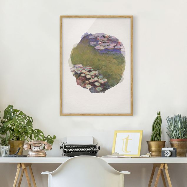 Impresjonizm obrazy Akwarele - Claude Monet - Lilie wodne