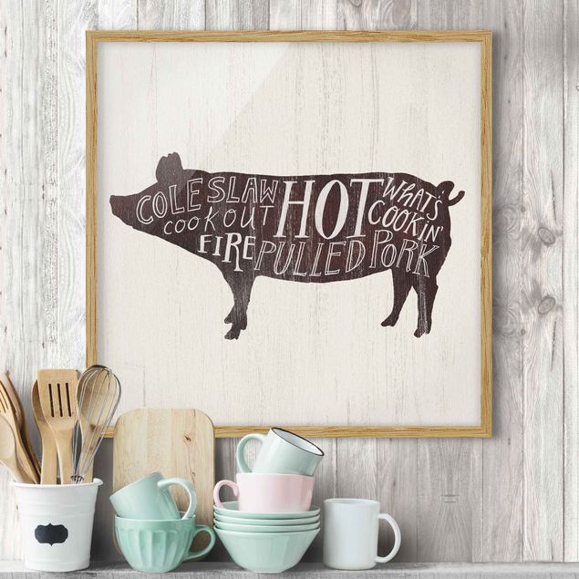 Dekoracja do kuchni Gospodarstwo BBQ - świnia