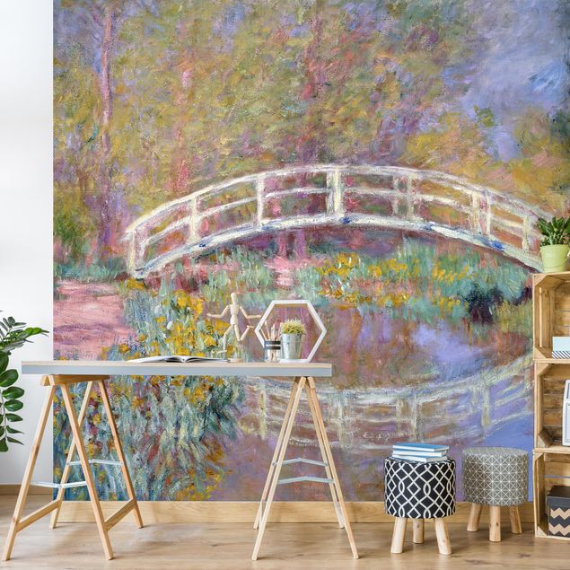 Tapety kwiaty Claude Monet - Most Moneta w ogrodzie