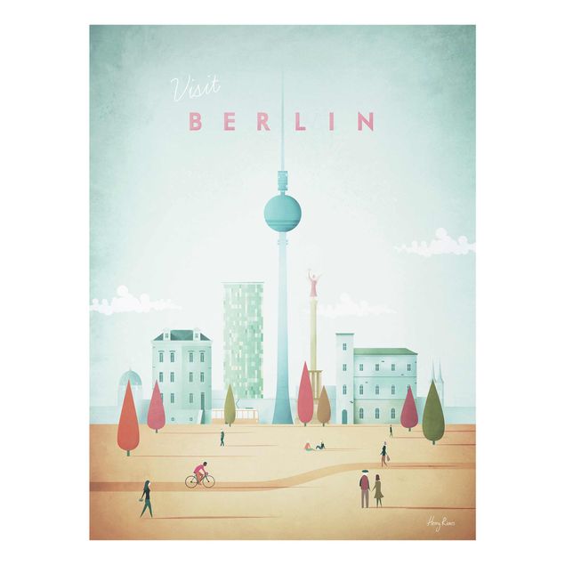 Obrazy na szkle artyści Plakat podróżniczy - Berlin