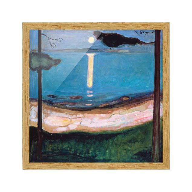 Obrazy w ramie krajobraz Edvard Munch - Noc w blasku księżyca