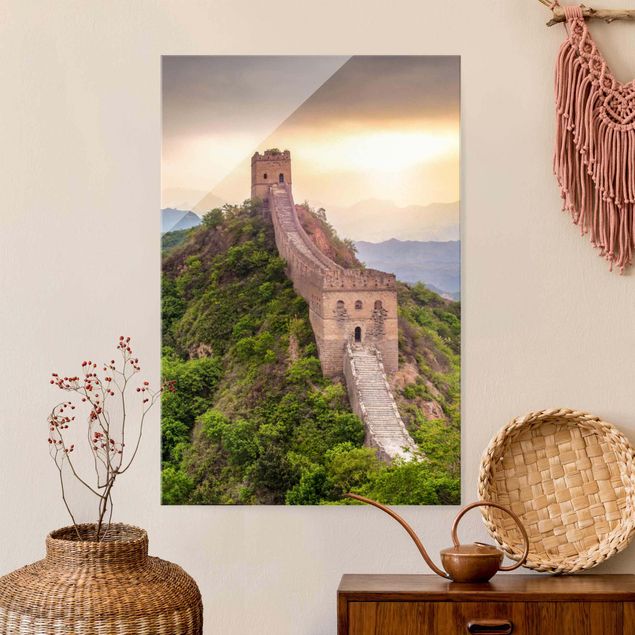 Obrazy na szkle architektura i horyzont Niekończący się Mur Chiński