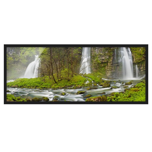 Obrazy w ramie do łazienki Wodospady Cascade de Flumen