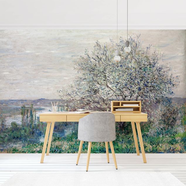 Tapety beżowe na ścianę Claude Monet - wiosenny nastrój