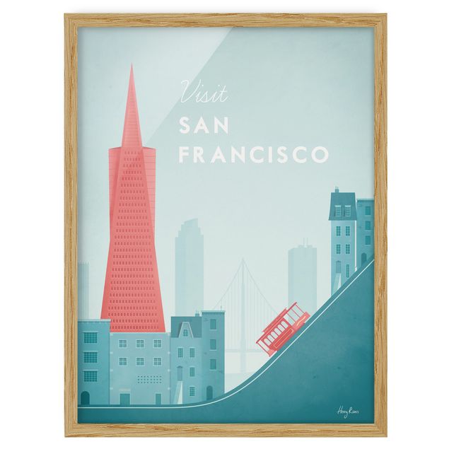 Obrazy w ramie do łazienki Plakat podróżniczy - San Francisco