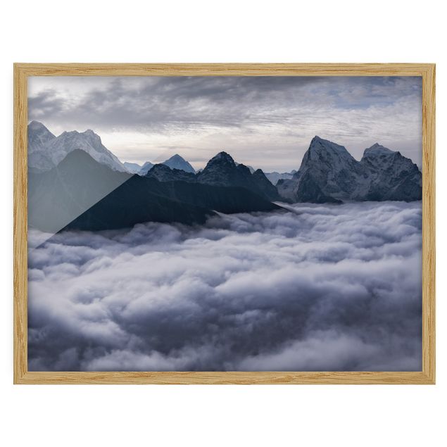 Obrazy w ramie do łazienki Morze chmur w Himalajach
