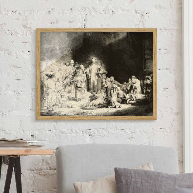 Obrazy z baroku Rembrandt van Rijn - Chrystus uzdrawia chorych