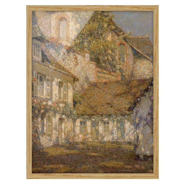 Obrazy w ramie do łazienki Henri Le Sidaner - Domy u stóp kościoła