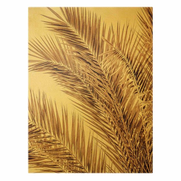 Obrazy kwiatowe Brązowe liście palmy