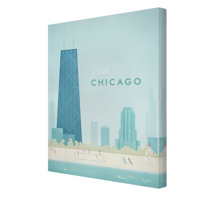 Niebieskie obrazy Plakat podróżniczy - Chicago
