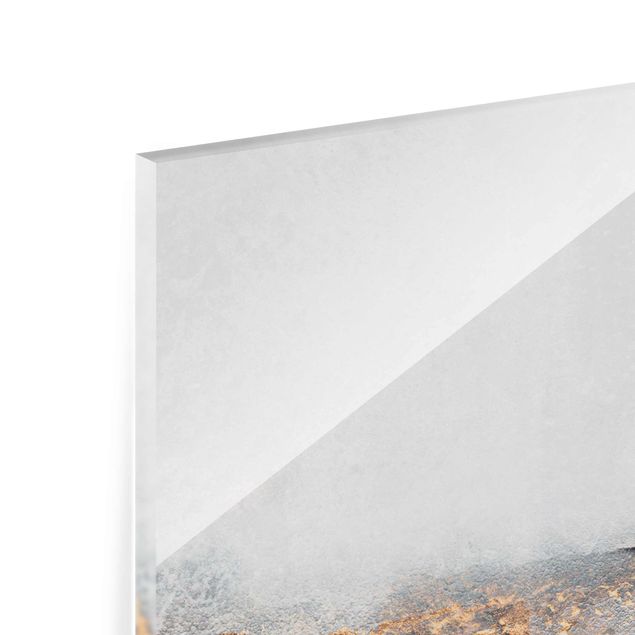 Obrazy nowoczesny Złoto-szara mgła