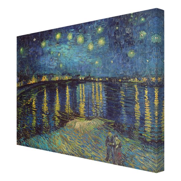 Obraz z niebieskim Vincent van Gogh - Gwiaździsta noc nad Rodanem