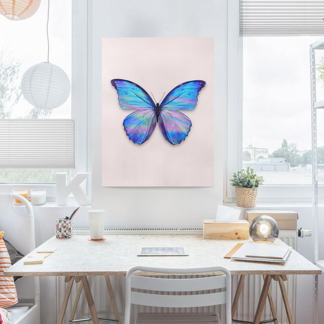 Obrazy nowoczesne Holograficzny motyl