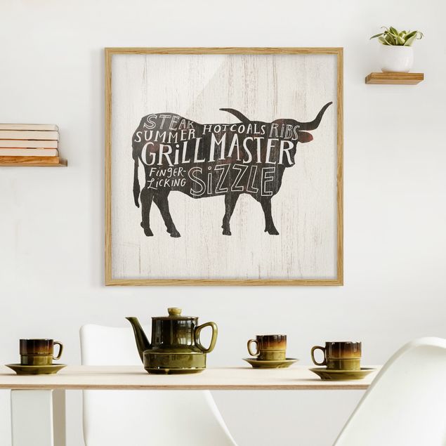 Obrazy w ramie do kuchni Gospodarstwo BBQ - wołowina