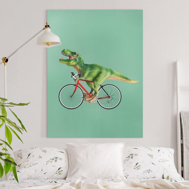 Dekoracja do kuchni Dinozaur z rowerem