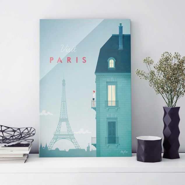 Obrazy na szkle architektura i horyzont Plakat podróżniczy - Paryż