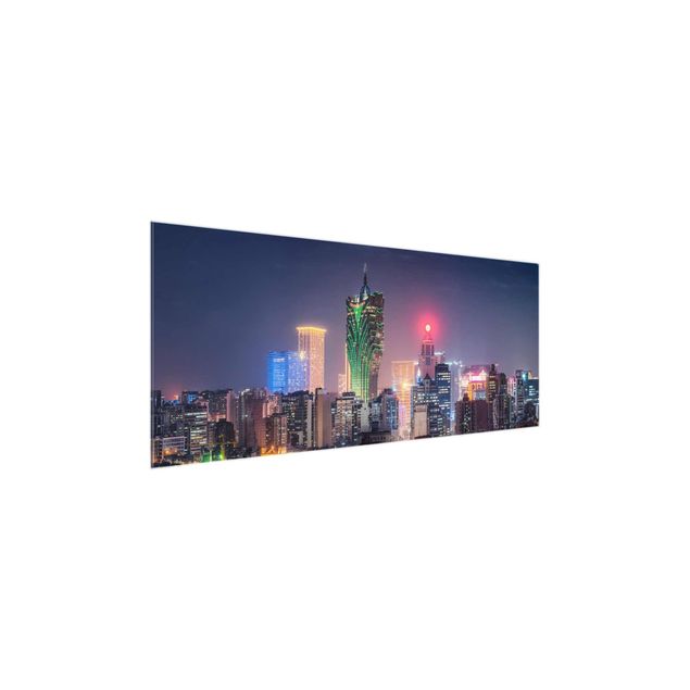 Obrazy na szkle panorama Światła nocne Makau